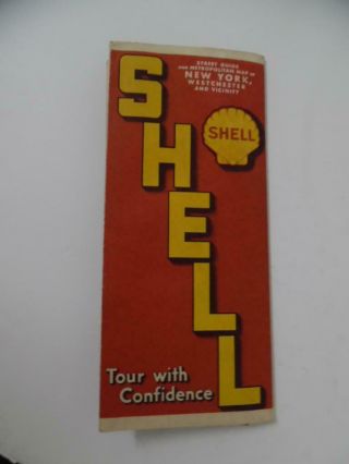 C.  1939 Shell Oil Co.  Map Of York City And Vicinity Manhattan More Vintage