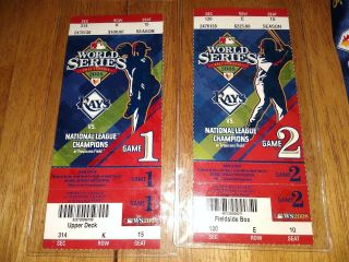 World Series Ticket 2008 Tampa Bay Rays vs.  Philadelphia Phillies Game 1 & 2. 3