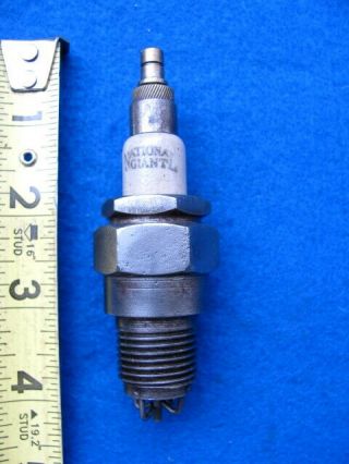 Vintage ½” Pipe,  National Giant Spark Plug,  4 Ground Electrodes