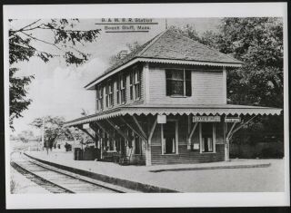 Vintage Railroad Photo 5x7 Beach Bluff,  Massachusetts B&m Station Swampscott Br.