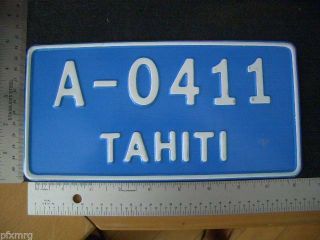 Tahiti French Polynesia License Plate Novelty Car Hinano T Shirt Bora Bora Photo