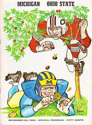 1968 Michigan Wolverines Vs Ohio State Buckeyes Football Program