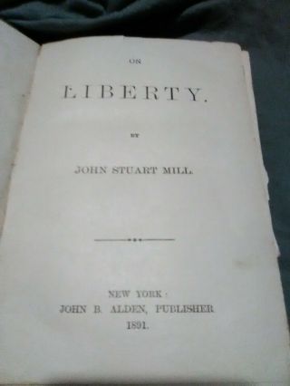 First Addition " On Liberty " By John Stuart Mill