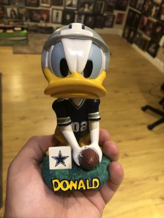 Disney Bobble Dobbles Nfl Dallas Cowboys Donald Duck Bobblehead Great Shape
