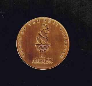 1996 Olympics Xxvi Olympiad Centennial Games Atlanta Medal In Orig.  Box,  3 Scans