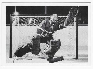 1960 - 61 York Peanut Butter Hockey Photo Jacques Plante Montreal Canadiens