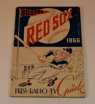 1956 Boston Red Sox Media Guide - Ted Williams Press Radio Book Tv Program