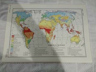 1958 Map Of Climates Of The World After W.  Koppen