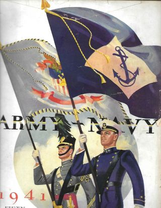 1941 Army Navy College Football Program Ex Cond