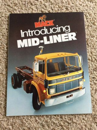 1980 Mack Mid - Liner,  Heavy - Duty Trucks,  Sales Literature.