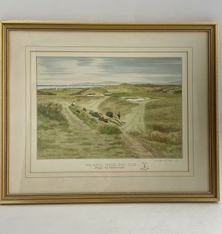John Morland Royal Troon Golf Club 8th Hole Art Print And Picture Frame Signed