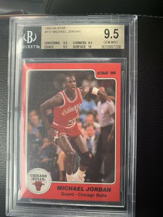 1985 - 1986 Star Basketball Michael Jordan 117 Bgs 9.  5 Gem.  10 And 9.  5 X 3