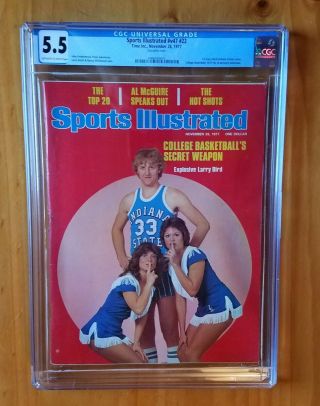 Sports Illustrated 1977 Newsstand Cgc 5.  5 Opportunity To Own A Bird Rookie