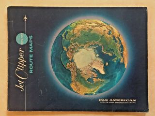 Pan American Jet Clipper Route Maps Booklet 1965 - Rand Mcnally World Maps