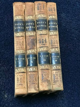 1809 The Iliad Of Homer - English - Vol I,  Ii,  Iii And Iv