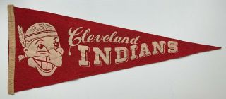 1950’s Cleveland Indians Soft Felt Pennant