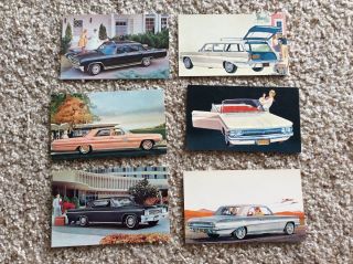 1962 - 1963 Oldsmobile Factory Printed Promotional Post Cards