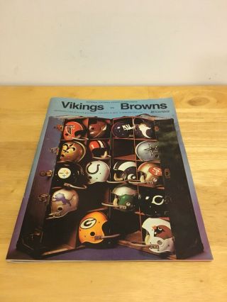 Minnesota Vikings Vs Cleveland Browns Nfl Championship Program January 4,  1970