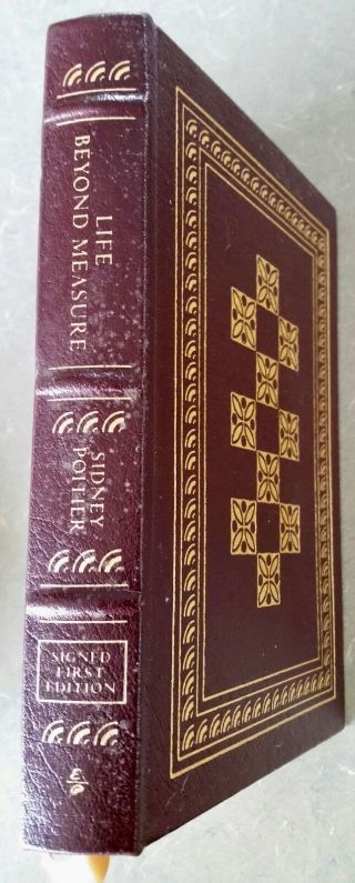 Easton Press Signed First Edition Of Life Beyond Measure By Sidney Poitier