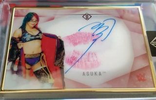 Asuka 2019 Topps Wwe Transcendent Kiss Card Red Auto Autograph 1/1
