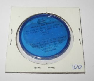 1963 Nalley ' s Canadian Football 100 Bud Grant Winnipeg Blue Bombers Coin Pin v2 2