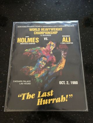 Muhammad Ali Vs Larry Holmes Boxing Program,  Oct 2nd,  1980 Las Vagas Nv