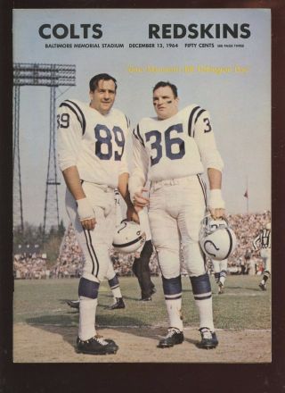 December 13 1964 Nfl Football Program Baltimore Colts Gino Marchetti Day Exmt