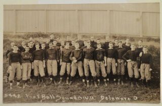 Circa 1910 Ohio Wesleyan University Football Team Real Photo Postcard