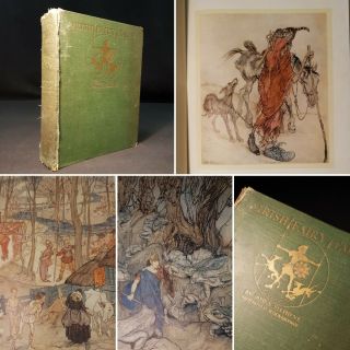 1920 Rackham Illustrated Irish Fairy Tales 16 Colour Plates Enchanted Wooing 1st