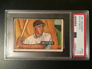1951 Bowman 305 Willie Mays Rc Psa Fr 1.  5 42880017 Giants