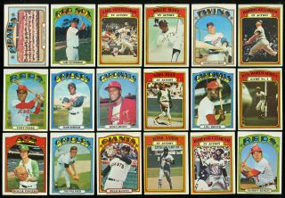 1972 Topps Mid - Hi Grade COMPLETE SET Fisk Mays Clemente Bench Munson,  PSA (PWCC) 3