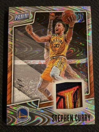 Golden State Warriors Steph Curry True 1/1 One Of One Sick Patch Panini Day