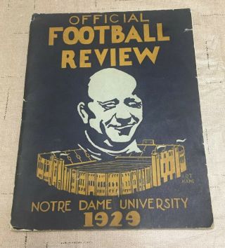 1929 Official Notre Dame Football Review/yearbook.  Second National Championship.
