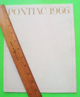 1966 Pontiac Full Line Dlx Color Brochure 56 - Pgs Gto Bonneville Grand Prix Xlnt