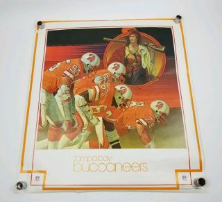 Vtg 1979 National Football League Properties Poster Tampa Bay Buccaneers