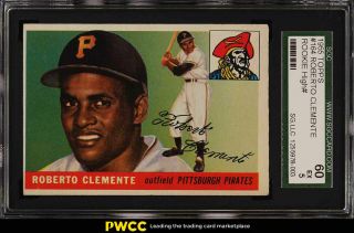 1955 Topps Roberto Clemente Rookie Rc 164 Sgc 5 Ex (pwcc)