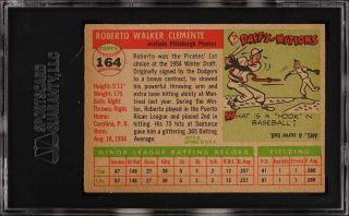 1955 Topps Roberto Clemente ROOKIE RC 164 SGC 5 EX (PWCC) 2