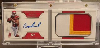2017 National Treasures Booklet Patrick Mahomes Rpa Rc Patch Auto ’d 72/99