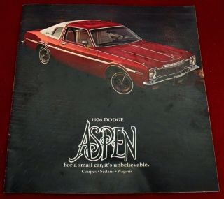 1976 Dodge Aspen Coupes - Sedans - Wagons Illustrated Brochure
