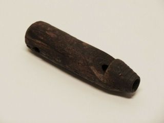 Vintage Unique Handmade Hand Carved Wood Broomstick Whistle