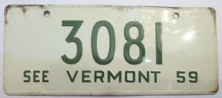1959 Vermont Bakers Chocolate Wheaties Cereal Mini Bike License Plate Sign