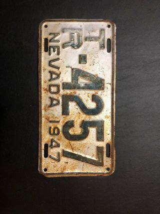 1947 Nevada Trailer License Plate