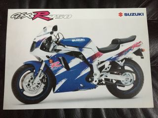 1993 Suzuki Gsx - R750 Gsxr 750w Motorcycle Dealer Brochure