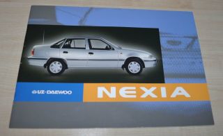 Daewoo Uz Nexia Cars Sales Brochure Prospekt