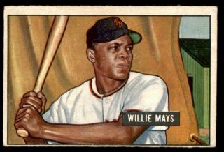 1951 Bowman 305 Willie Mays Giants Vg - Ex,  To Ex
