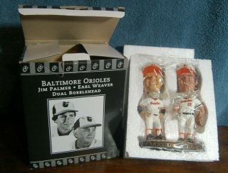 Earl Weaver And Jim Palmer Baltimore Orioles Hall Of Fame 2004 Dual Bobblehead