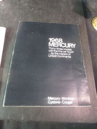 1968 Mercury 56 - Page Sales Brochure Cougar Cyclone Gt Xr - 7 Marquis
