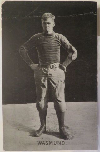 1907 Billy Wasmund University Of Michigan Football Diestche Postcard
