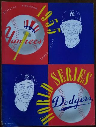 1955 World Series Program Brooklyn Dodgers At York Yankees - Mlb Baseball