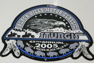 Sturgis 65th 2005 Black Hills Motor Classic Rally & Races Metal Sign - Harley